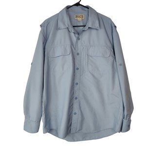 Duluth Trading Co Action Long Sleeve Shirt Blue Outdoors Mesh-lined Sun Protect